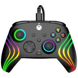 PDP Afterglow Wave, Xbox Series X|S, Xbox One, PC, RGB LED Lighting, Fekete, Vezetékes kontroller kép