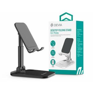 Devia univerzális asztali telefon/tablet tartó - Devia Desktop Folding Stand ForPhone - fekete kép