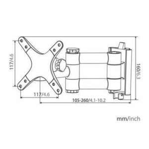 My Wall H2-1SL TV fali tartó 33, 0 cm (13) - 76, 2 cm (30) Dönthető + forgatható (H2-1SL) kép