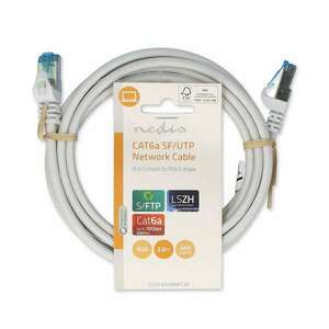 CAT6a hálózati kábel | S/FTP | RJ45 Dugasz | RJ45 Dugasz | 2.00 m | Snagless | Kerek | LSZH | Fehér | Label kép