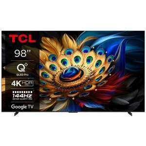 TCL 98C655 Smart LED Televízió, 248 cm, 4K, QLED, HDR, Google TV kép