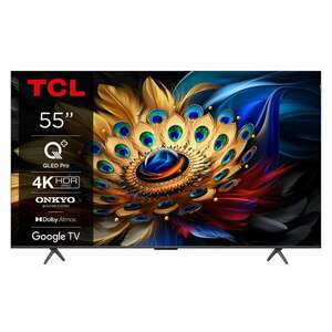 TCL 55C655 Smart LED Televízió, 139 cm, 4K, QLED, HDR, Google TV kép