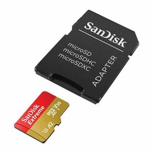 SanDisk Extreme microSDXC 1 TB memóriakártya, akár 190 MB/s és 130 MB/s írási/olvasási sebesség A2 C10 V30 UHS-I U3 + SD adapter kép