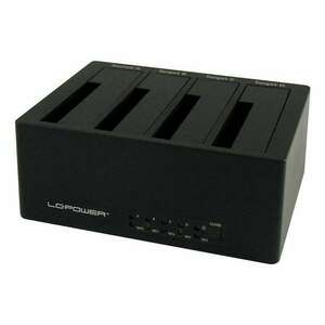 LC-Power LC-DOCK-U3-4B dokkoló állomás tárolóegységhez USB 3.2 Gen 1 (3.1 Gen 1) Type-A Fekete kép