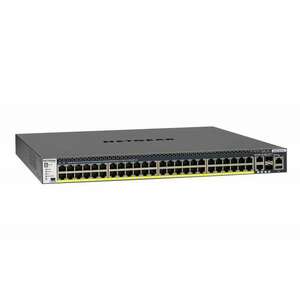 NETGEAR M4300-52G-PoE+ 550W PSU Vezérelt L2/L3/L4 Gigabit Ethernet (10/100/1000) Ethernet-áramellátás (PoE) támogatása 1U Fekete kép