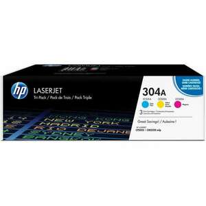 HP 304A 3er Pack Farbe dreifarbig LaserJet Tonerpatrone (CF372AM) kép