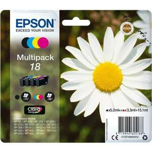 Epson Daisy C13T18064012 tintapatron 1 dB Eredeti Standard teljesítmény Fekete, Cián, Magenta, Sárga (C13T18064012) kép