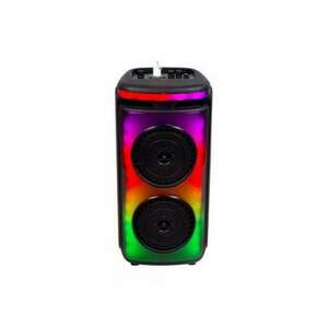 RGB Bluetooth hangszóró , party hangfal LED világítással , mikrofonnal , távirányítóval , 2 x 10 watt , USB , tölthető , 54 x 27 kép