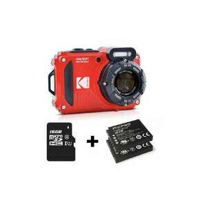 Kodak Pixpro WPZ2 vízálló/porálló/ütésálló digitális piros fényképezőgép + 16Gb microSd + akkumu... kép