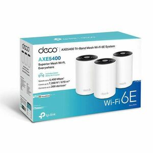 TP-Link DECO XE75 AXE5400 Tri-Band Mesh Wi-Fi 6E 802.11ax 6GHz vezeték nélküli rendszer (3db-os) (DECO XE75(3-PACK)) kép