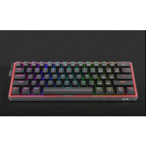 Redragon Fizz Pro black, wired&2.4G&BT Mechanical Keyboard, RGB, brown switch Black HU kép