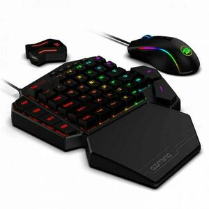 Redragon K585 One-handed RGB Gaming Keyboard Blue Switch and M721-Pro Mouse Combo with GA200 Converter for Xbox One/PS4/Switch/PS3/PC Black US kép