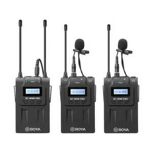 Boya BY-WM8 Pro-K2 UHF Vezetéknélküli mikrofon dupla szett (2 adó + 1 vevő) kép