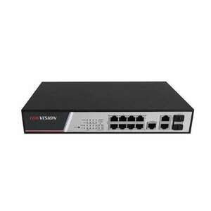 Hikvision 10/100 8x PoE + 2x gigabit combo menedzselhető switch (DS-3E2310P) kép