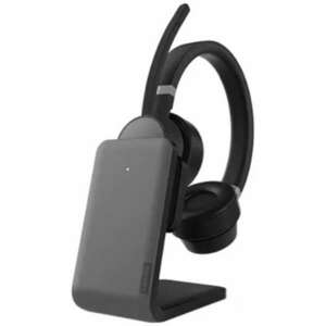 Lenovo 4XD1C99222 Go Wireless ANC Headset with Charging stand Vezetékes és vezeték nélküli 2.0 Fejhallgató Fekete-szürke kép