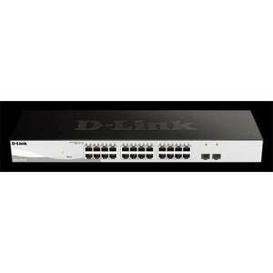 D-LINK DGS-1210-26/E 24x1000Mbps + 2xGigabit SFP Menedzselhető Rackes Switch kép