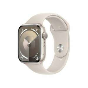 Apple Watch S9 45mm fényes Alu tok, Csillagfény sport szíj (M/L) (APPLE-MR973QH-A) kép