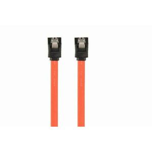 Gembird SATA III Data Cable With Metal Clips 30cm Red kép