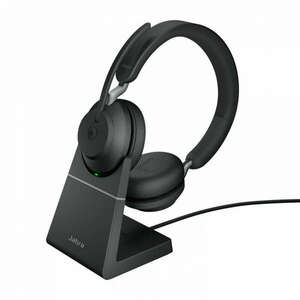 Jabra Evolve2 65 MS Teams Stereo Bluetooth Headset with Charging Stand Black kép