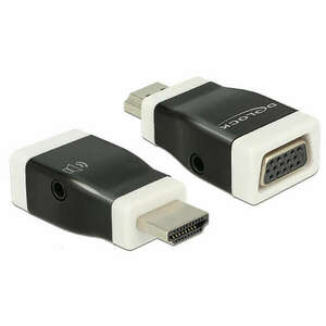 DeLock Adapter HDMI-A male > VGA female with Audio kép