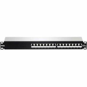 16 portos RJ45 UTP, Cat6a, árnyékolt, 1U méretű patch panel - TRENDnet TC-P16C6AS kép