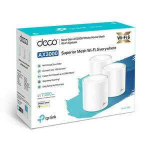 TP-Link Deco X60 AX3000 Whole Home Mesh Wi-Fi 6 System (3-pack) kép