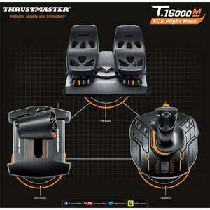 Thrustmaster T-16000M FCS Flight Pack USB Botkormány, Gázkar és Pedál Black kép