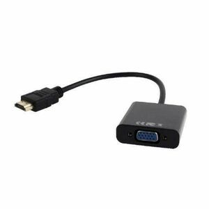 Gembird A-HDMI-VGA-03 HDMI to VGA and audio adapter cable single port Black kép