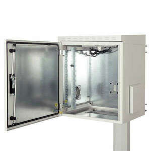 Lande LN-SBO-IP5516U6060-LG SAFEbox 19" 16U 600x600 kültéri szürke fali rack szekrény kép