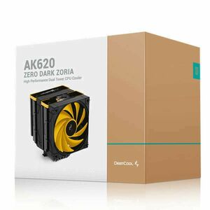 DeepCool CPU Cooler - AK620 Zero Dark Zoria (28 dB; max, 117, 21 m3/h; 4pin csatlakozó, 6 db heatpipe, 2x12cm, PWM) kép