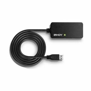 LINDY 10m USB 3.0 Active Extension Hub Pro 4 Port Black kép