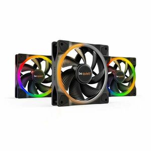 Be Quiet! Cooler 12cm - LIGHT WINGS 120mm PWM Triple-Pack (RGB, 1700rpm, 20, 6dB, fekete) kép