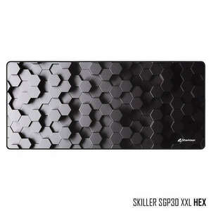 Sharkoon Egérpad - Skiller SGP30 XXL HEX (900 x 400 x, 2, 4 mm; varrott szélek; fekete) kép