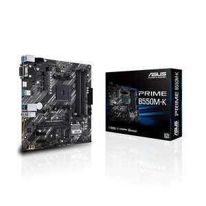 Asus Alaplap - AMD PRIME B550M-K AM4 (B550, 4xDDR4 4800MHz, 4xSATA3, 2x M.2, Raid, 4xUSB2.0, 8xUSB3.2) kép