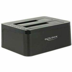 DELOCK USB 3.0 Dual Docking Station 2x SATA HDD/SSD, klónozás funkció kép