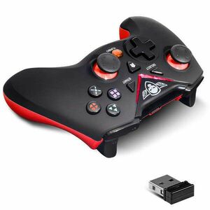 Spirit of Gamer Gamepad Vezeték Nélküli - XGP WIRELESS Red (USB, Vibration, PC és PS3 kompatibilis, fekete-piros) kép