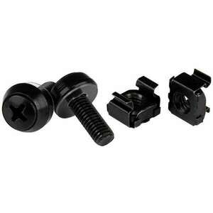 Startech.com M6 x 12mm - Screws and Cage Nuts csavar és anya 100db fekete (CABSCREWM62B) kép