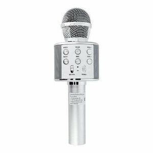 OEM CR58 multimédiás karaoke mikrofon - ezüst színű kép