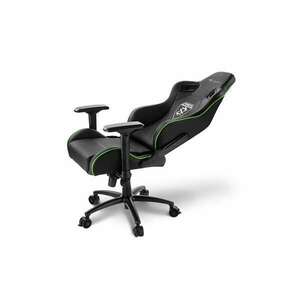 Sharkoon Gamer szék, Skiller SGS4 Black/Green (állítható háttámla/magasság; 4D kartámasz; PVC; aluminium talp; 150kg-ig kép