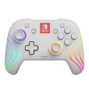 PDP Afterglow Wave Nintendo Switch RGB LED Lighting fehér vezeték nélküli kontroller kép