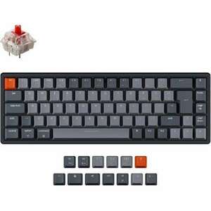 Keychron K6 Hot-swap Gateron G Pro Red RGB Bluetooth Angol (K6-W1-UK) kép