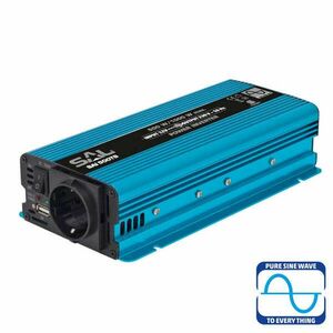 SAL SAI 500TS tiszta szinuszos feszültségátalakító, 500 W, inverter, 2, 1 A USB gyorstöltő, gyermekzár kép