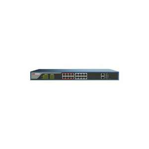 Kapcsoló 16 port PoE 1000Mbps, 1xRJ45 + 1xSFP Gigabit uplink - HIKVISION kép