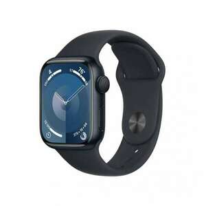 Apple Watch S9 41mm fekete aluminumtok, fekete sport szíj (APPLE-MR8X3QH-A) (MR8X3QH/A) kép