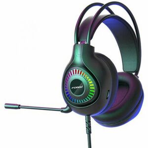 Forev FV-G96 gamer sztereró fejhallgató mikrofonnal, rgb ledvilágítással kép