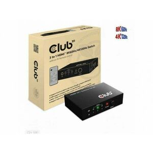 ADA Club3D HDMI 2.1 UHD Switchbox 3 Ports kép