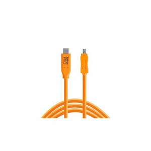 Tether Tools TetherPro USB-C -> USB 2.0 Mini-B 4.6m adatkábel narancssárga (CUC2615-ORG) (CUC2615-ORG) kép