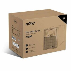 NJOY Szünetmentes 1000VA - Aten Pro 1000 (3 Schuko, USB/RS-232, On-line, szinuszhullám, generátor támogatás, Eco mód) kép