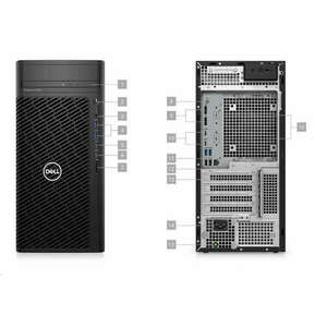 DELL Precision 3660 (i7-12700K, 32GB DDR5 4400MHz RAM, 512GB NVMe M.2 SSD, ODD, Quadro RTX A4000 16GB, 500W Platinum) Win PRO COA irodai PC számítógép kép