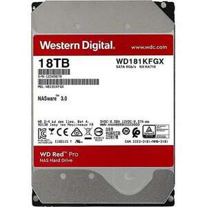 Western Digital 3, 5" 18000GB belső SATAIII 7200RPM 512MB RED PRO WD181KFGX winchester 5 év kép